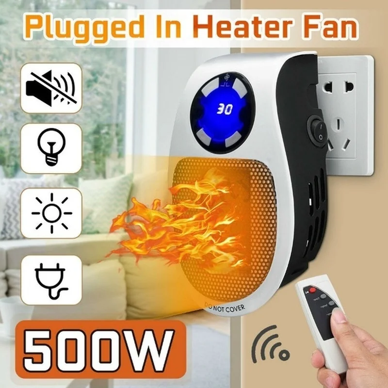 Electric Heater Heating Fans Desktop Household Wall Heating Stove Radiator Warmer Machine for Winter low consumption Air Blower