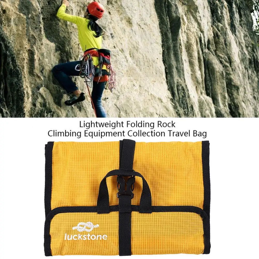 

Outdoor Climbing Rope Hook Storage Bag Climb Equipment Organizing Bag Buckle Folding Rope Bag Multiple Partitions Hooks Holders