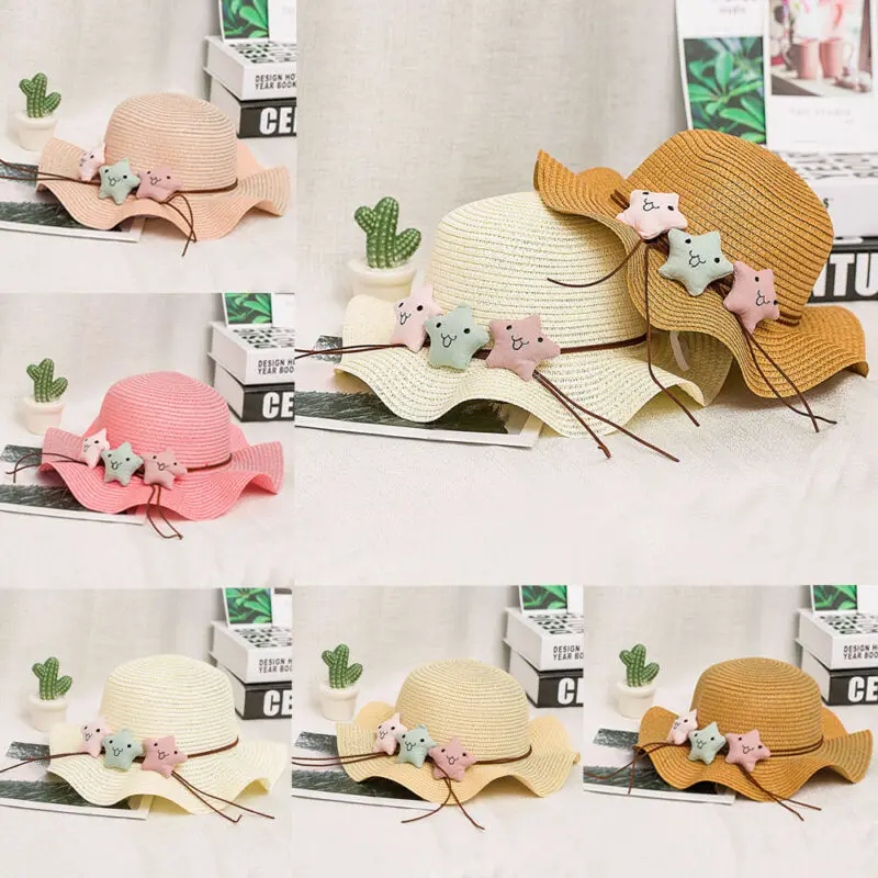 Детская Солнцезащитная шляпа соломенная шляпа-котелок круглые плоские кепки со