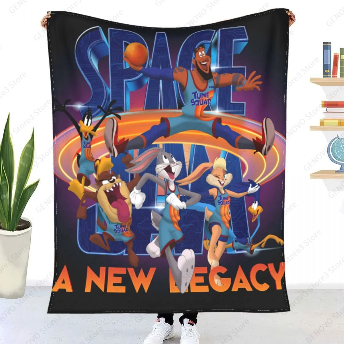 

Small defect space basketball jam throwing blanket Tune-Squad James bedspread, sheets for happy winter nap bed, sofa cover