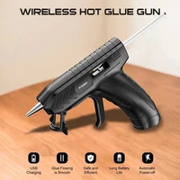 2021 new black hot melt glue gunglue sticks1040pcs set cordless rechargeable hot glue applicator home improvement craft kit