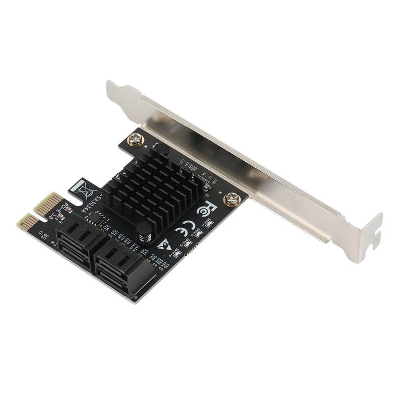 

PCI-E 4X to SATA 3.0 Expansion Card 4Port Full Speed Transfer Expansion IPFS Hard Disk for Win7 / 8 / 10 / Linux