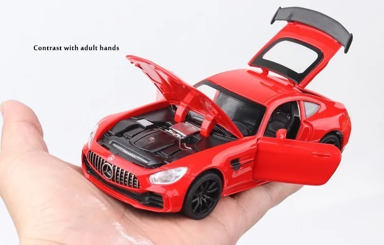 1:32 из сплава Bens GTR AMG оттягивающийся литой под давлением супер модель автомобиля звуковой светильник игрушки для детей Oyuncak Araba подарки на день рождения