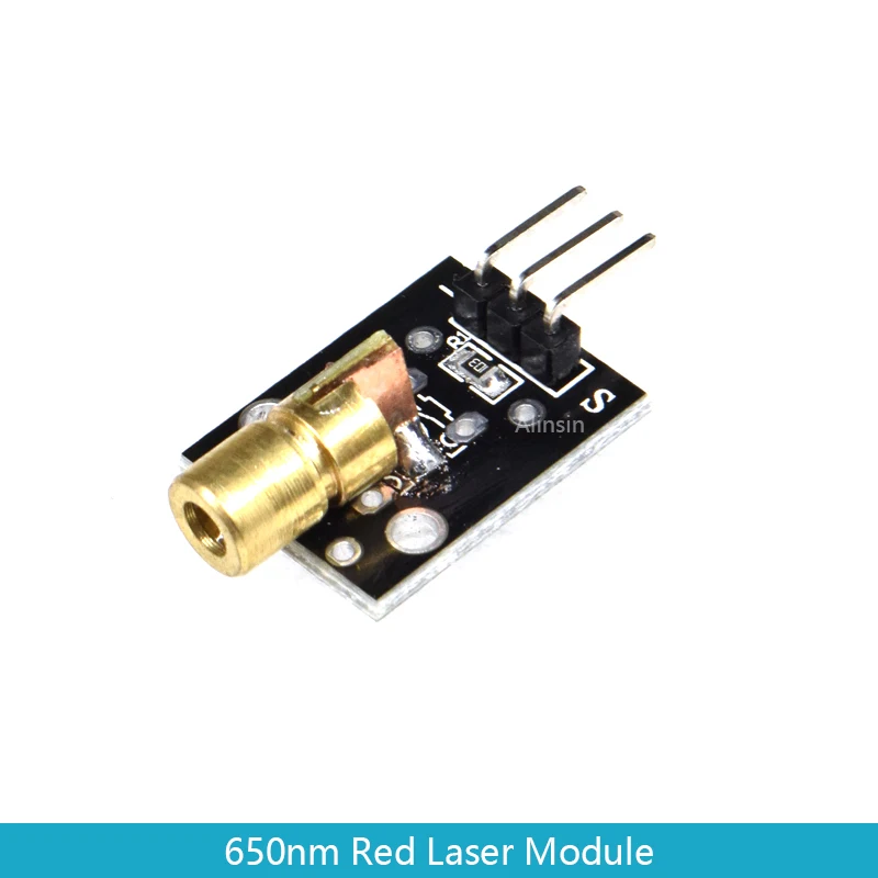 Smart Electronics New KY-008 3pin 650nm Red Laser Transmitter Dot Diode Copper Head Module for Arduino AVR PIC DIY | Электронные