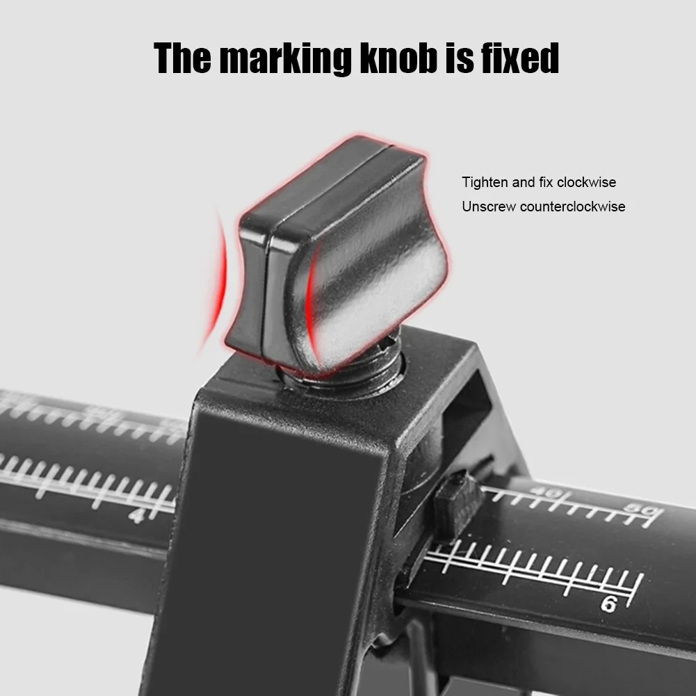 

Woodworking Scriber ruler Parallel Line Drawing Tool plastic Measuring gauge DIY Carpenter Woodworking Scribe Tools Black