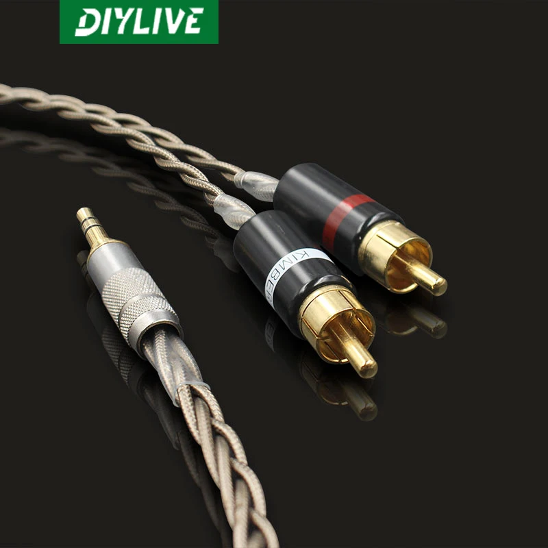 Высококачественная музыкальная лента DIYLIVE A 3 m от 5 мм до 2RCA Odin 5-об/мин с двойным
