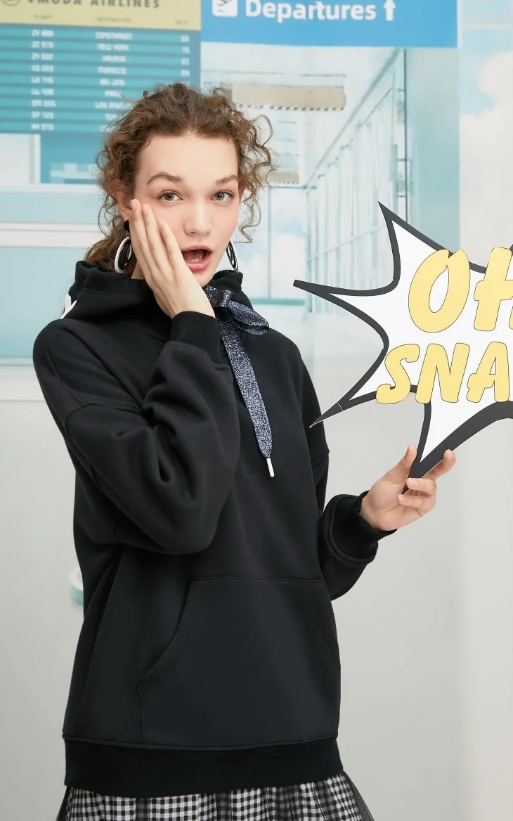 Vero Moda Новые поступления Ins стиль сплошной удобный толстовка с капюшоном | 319433506