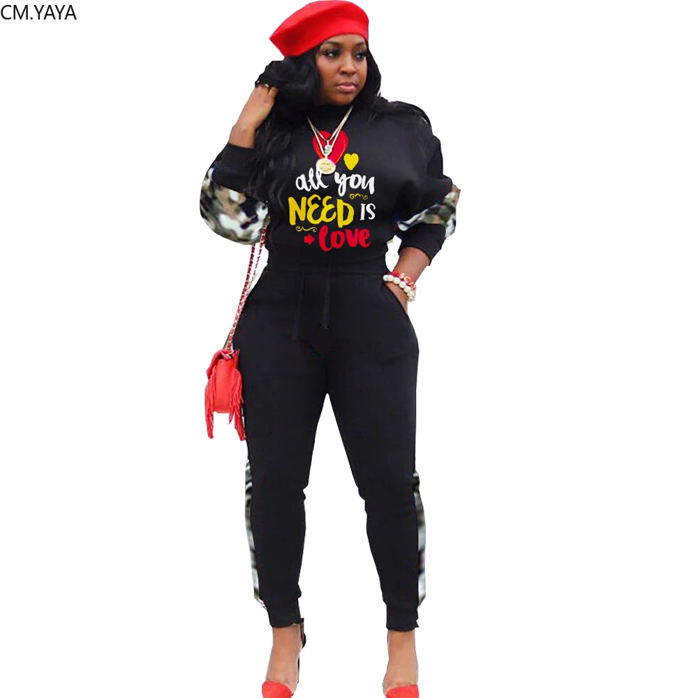 2020 зимние женские комплекты Топ с длинным рукавом и штаны костюмы из двух частей