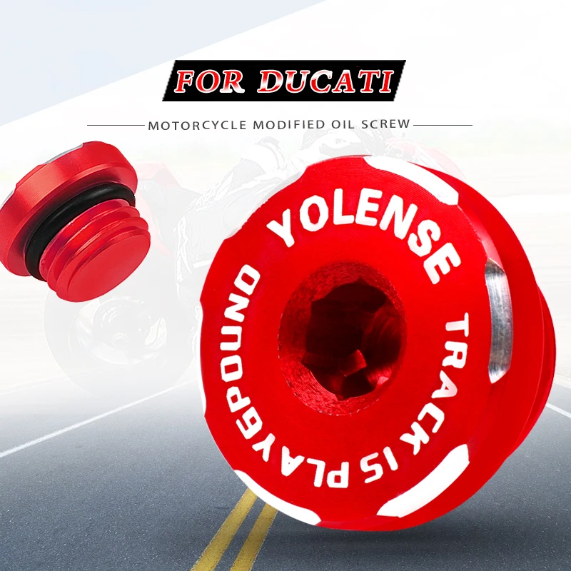 

For DUCATI V4 PANIGALE Streetfighter V4 899 959 1199 1299 Panigale 848/EVO Motorcycle CNC Engine Oil Plug Filler Cover Screw