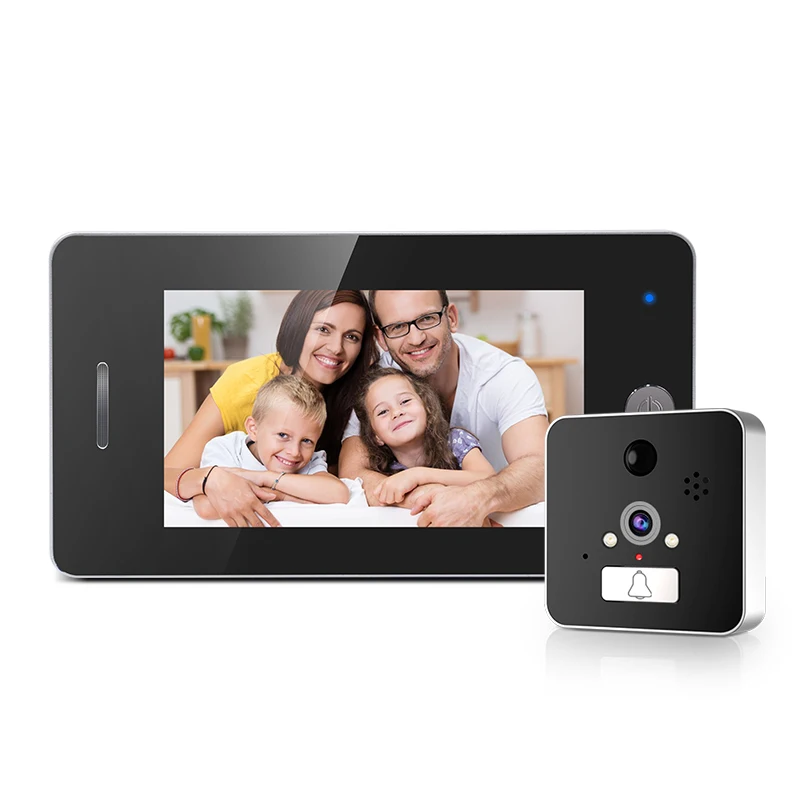 2MP 1080P 4.3 Inch Wifi Doorbell Motion Detection Visual Door Viewer Intercom Video Door Phone
