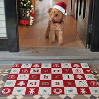 merry christmas home doormat pvc silk loop non slip mat living room mat porch hallway entrance door mat carpet custom mat carpet