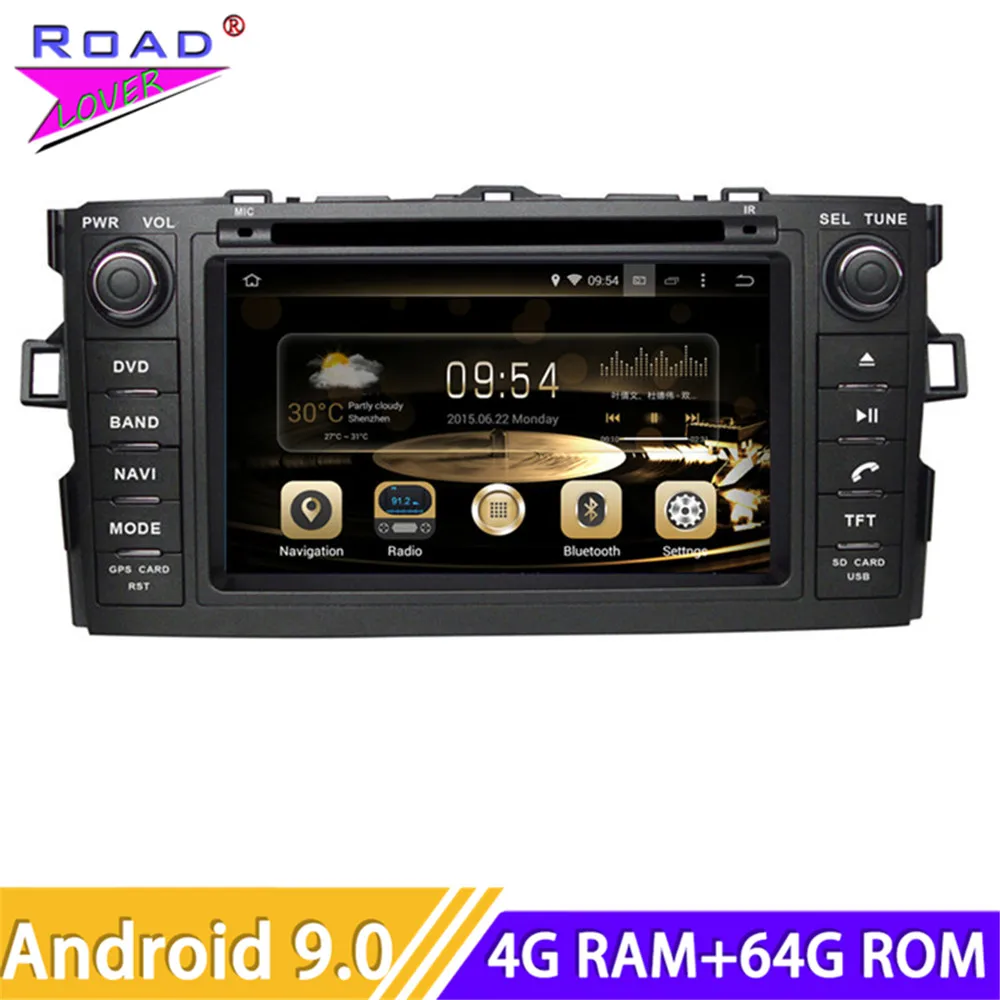Roadlover Android 9 0 автомобильный DVD-плеер радио для Toyota Auris Corolla Hatchback 2012-Стерео GPS