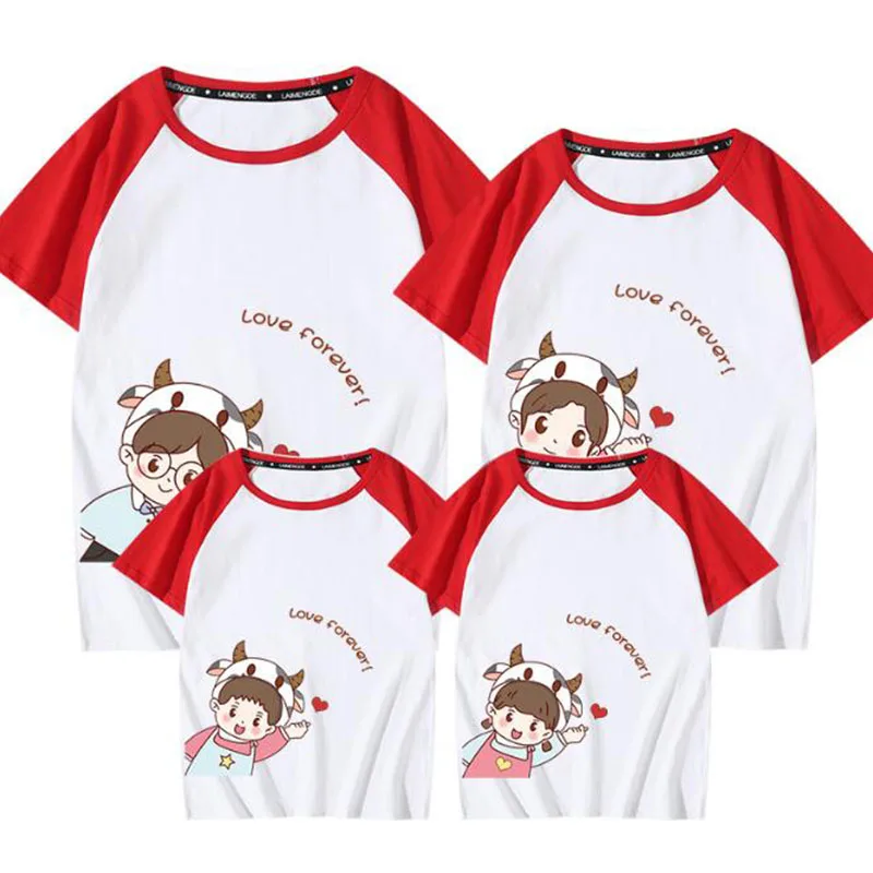 

Семейный образ, одинаковые наряды, футболка, одежда для мамы, отца, сына, дочери, ребенка, новинка 2021, летняя повседневная футболка с принтом