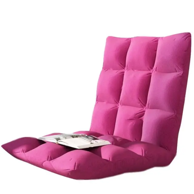 A+Foldable Multi-layer Sponge+Velvet Sofa Bed Modern Lazy Sofa Couch Floor Gaming Sofa Chair 6 Gear Adjustable Sleeping Bed