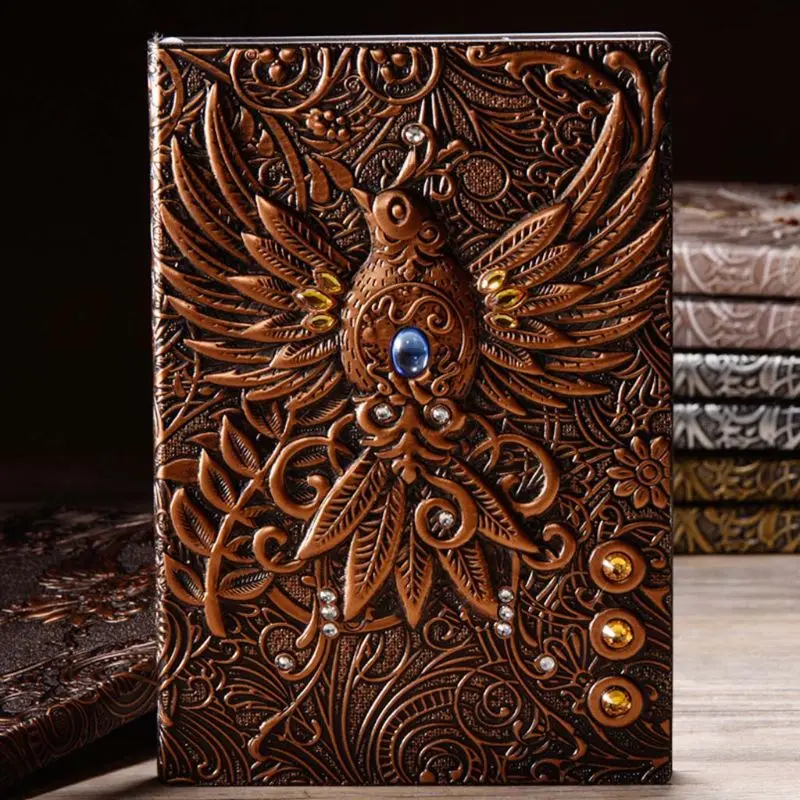 Винтажный Ретро Феникс Длинная жизнь птица тема выстроились бумага Note Book 100 листов школьный журнал офисные принадлежности 19QA