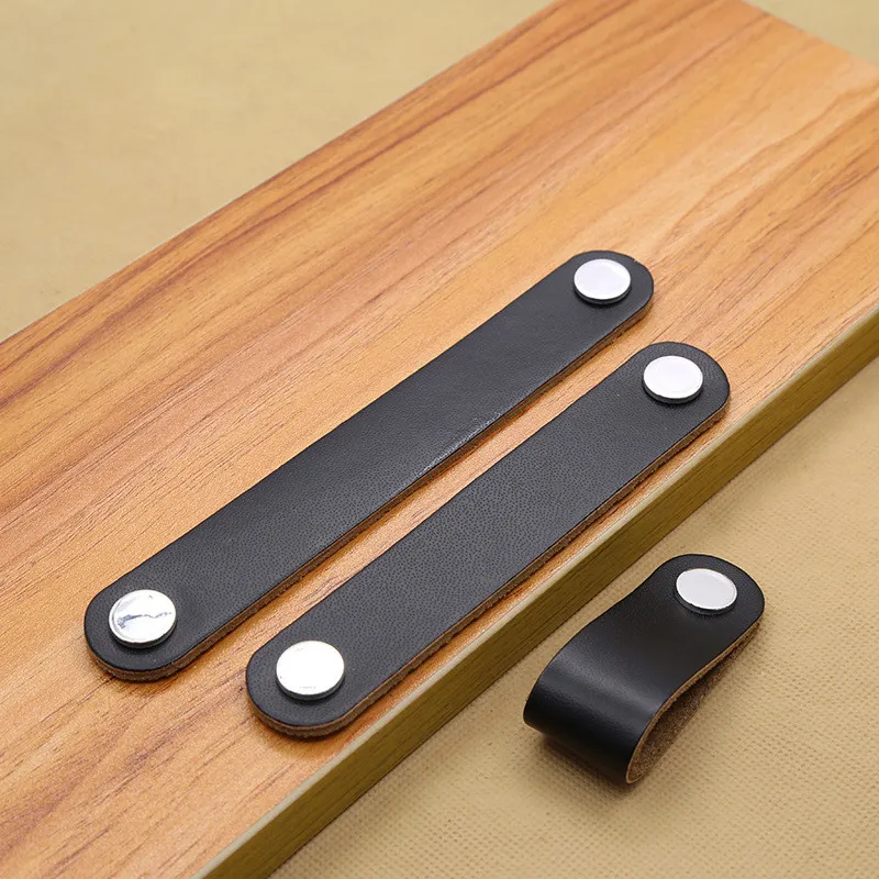 10 шт. кожаные ручки для мебели из цинкового сплава|Ручка двери| |