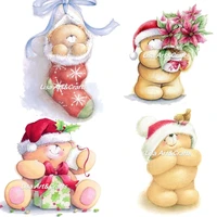 christmas cutting dies new arrival 2021 cute bear stencils for card making craft die cuts diy scrapbooking paper cards embossing