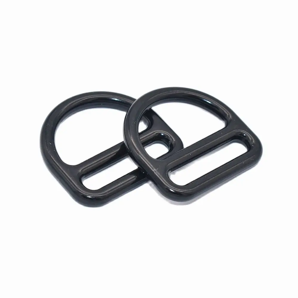 

25mm Black Adjuster D Buckle Slide Buckles Metal Purse backpack Buckles strap Belt Buckles Handbag webbing hardware Bag clasp