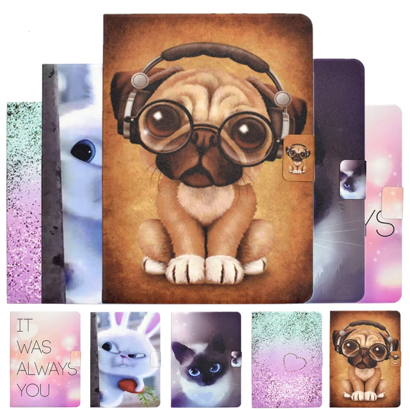 

Tablet Case For Huawei Matepad T10s AGS3-L09 AGS3-W09 10.1" Cartoon Dog Cat Leather Cover For Huawei Matepad T 10s Cover Cases