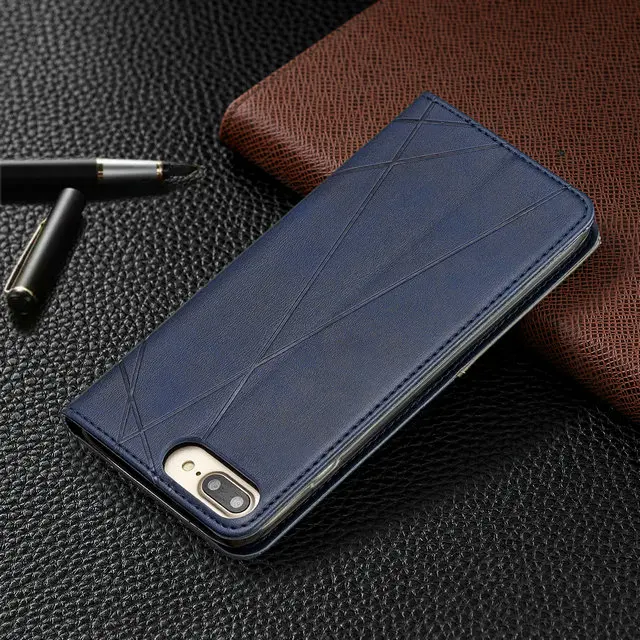 Роскошный деловой флип-чехол для iPhone 7Plus iPhone 6s Plus чехол из искусственной кожи кошелек для iPhone 8 7 6 6s чехол iPhone6 6 s 6+ 7+ 8
