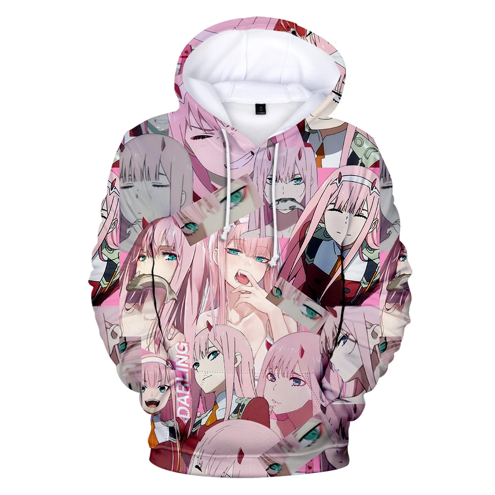 

Hot Anime DARLING in the FRANXX 3D hoodie Harajuku Men/Women Pullovers ZERO TWO Print Hoodies Boy/girl Sweatshirt Winter Hoody