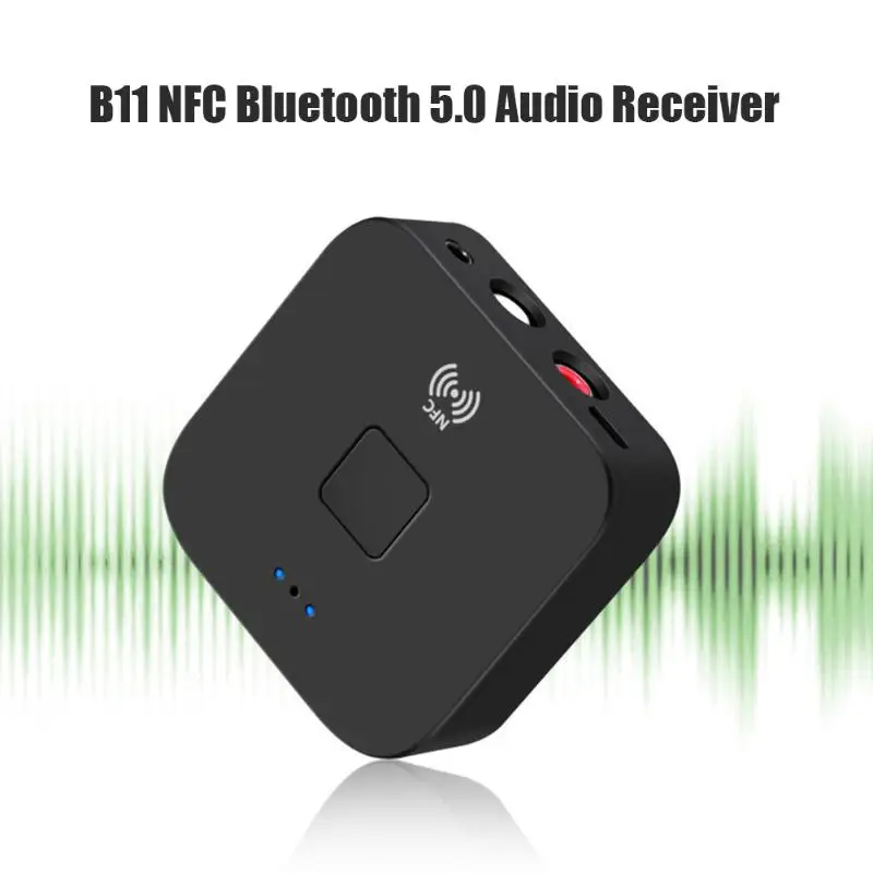 B11 Bluetooth 5 0 музыкальный аудиоприемник NFC Беспроводной адаптер 3 мм разъем AUX Стерео