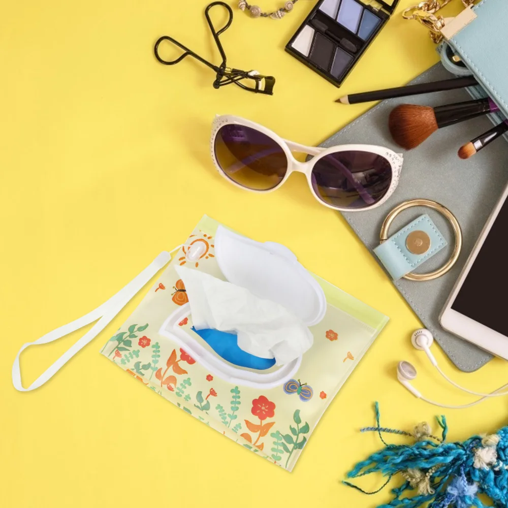 

4pcs EVA Creative Wet Towel Bags Window-opening Extractive Wet Towel Packaging Bags