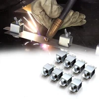 8pcset welding butterfly clamp holder butt weld positioner carbon steel adjustable fixture industrial metal plate home hardware