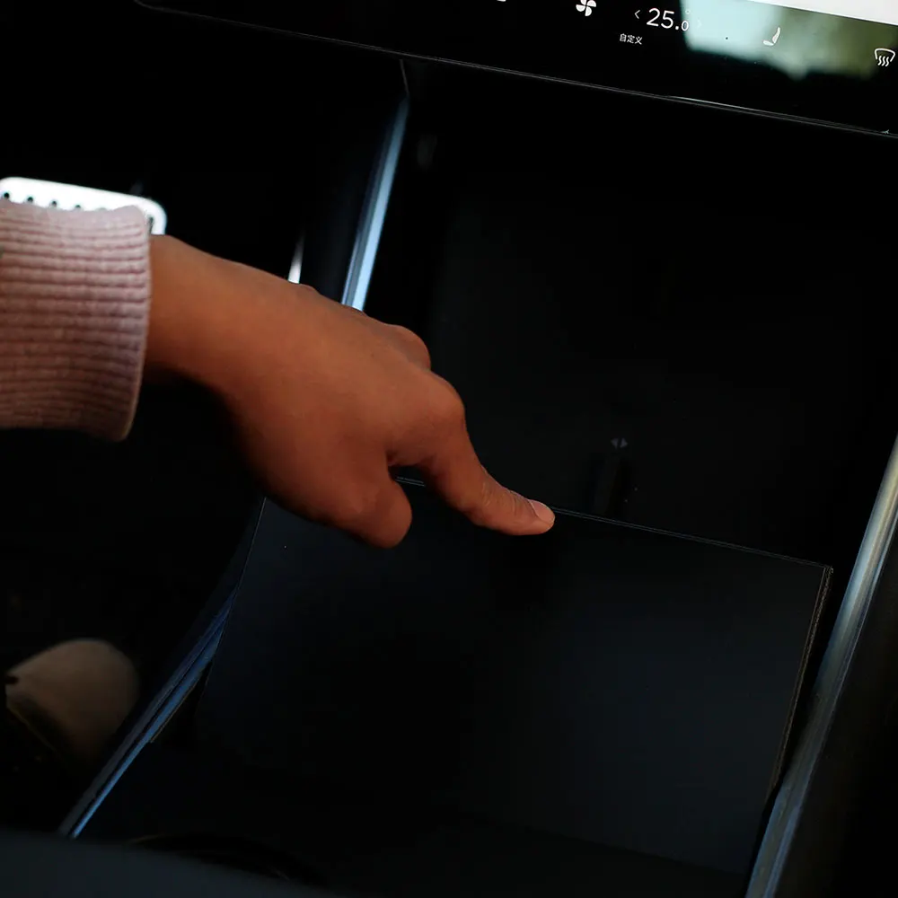 Матовая черная центральная консоль подстаканник панель Крышка отделка для Tesla