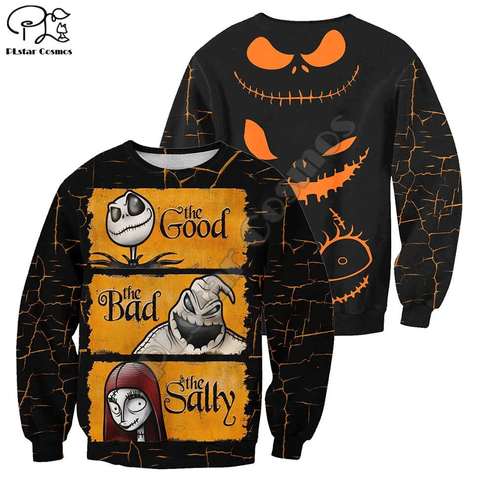 

PLstar Cosmos Halloween Nightmare before Christmas jack skellington Michael Myers Men/Women 3Dprint Hoodies Funny Pullover A-7