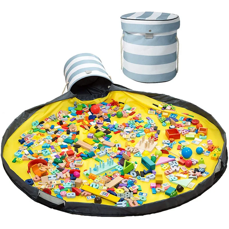

Toy Clean-up Storage Bag Play Mat Toys Organizer Foldable Storage Containers Portable Storage Baskets for Children Kids