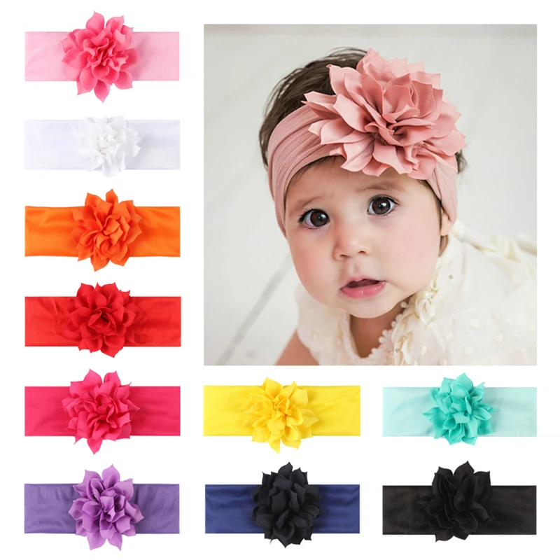 

1Pc New Baby Hairband Flower Headwear Elastic Band Safety Hair Accessories