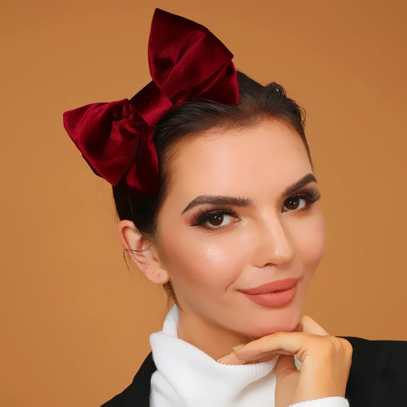 Бархатная ZA повязка на голову с бантом для женщин и девочек модная ювелирное