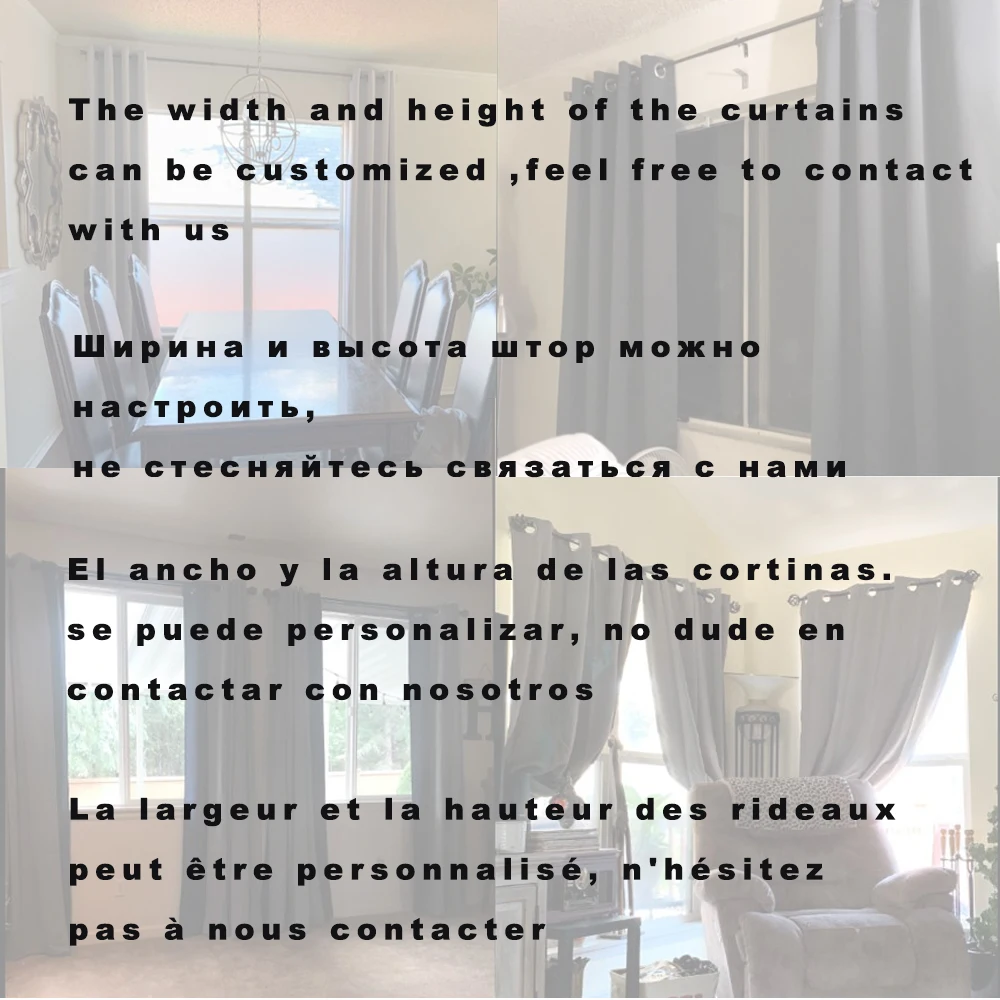 Modern Blackout Curtains For Window Treatment Blinds Grey Drapes Living Room The Bedroom Solid | Дом и сад