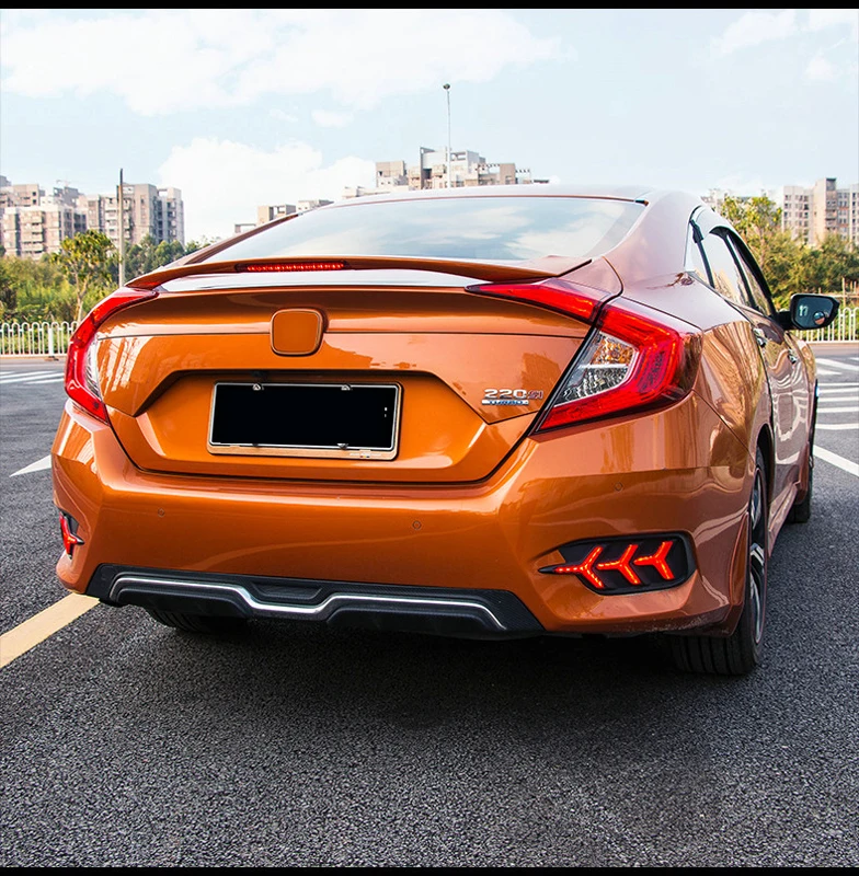 Задний спойлер для 16 Civic задний из материала заднего крыла автомобиля без цвета