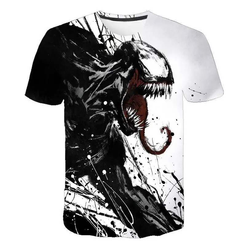

New Cartoon Venom T-shirt Men And Women Fashion Short-sleeved T-shirt Venom Clothes For Streetwear Teenager Boys Children Tops