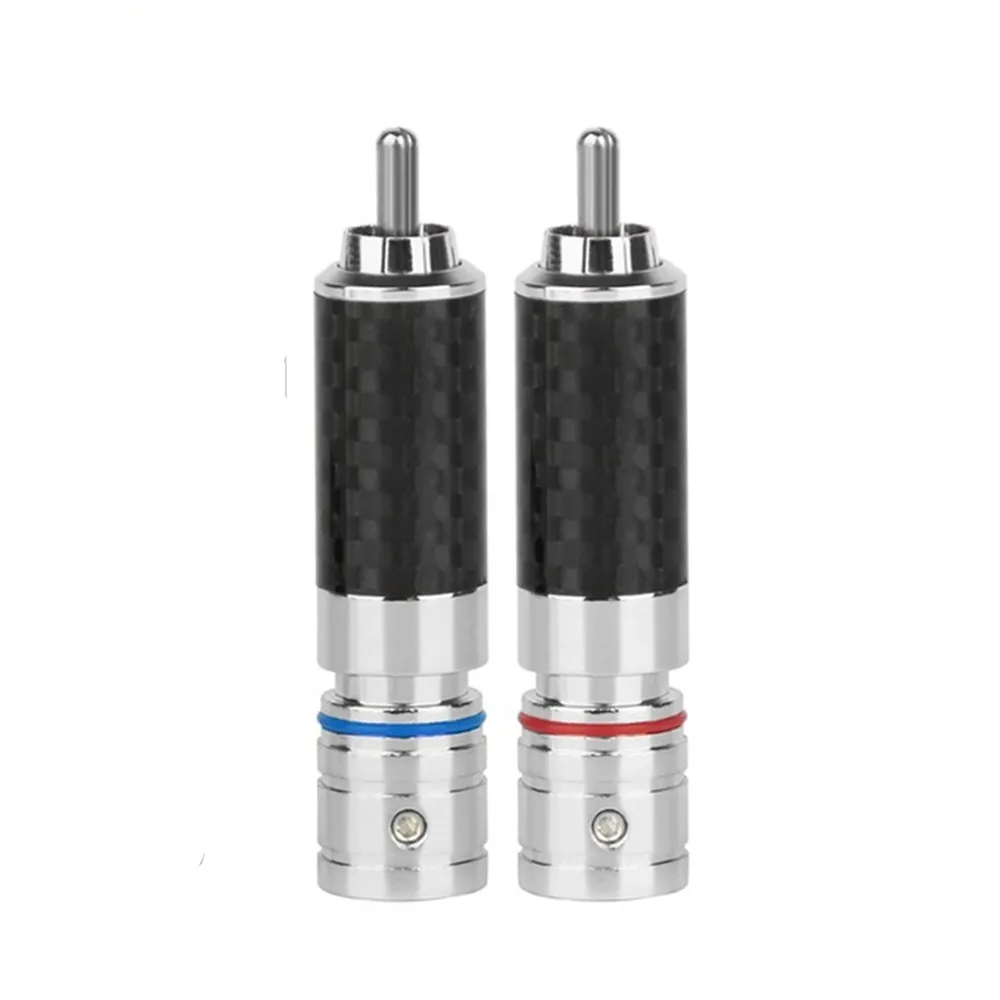 Color amaixing2 4 шт. RCA аудио разъем Audiophile Eutectic углеродное волокно чистая медь динамик разъем DIY припой разъем для сращивания проводов адаптер - Цвет: Color amaixing2