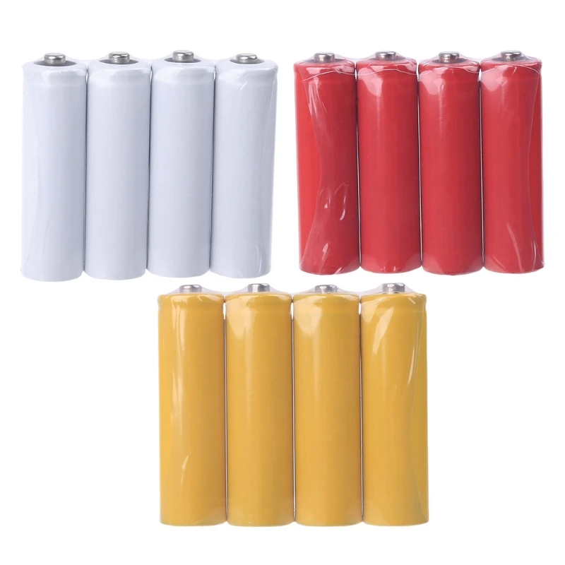 

4Pcs No Power AA 14500 LR6 Dummy Fake Battery Setup Shell Placeholder Cylinder Conductor for AA Battery Eliminator