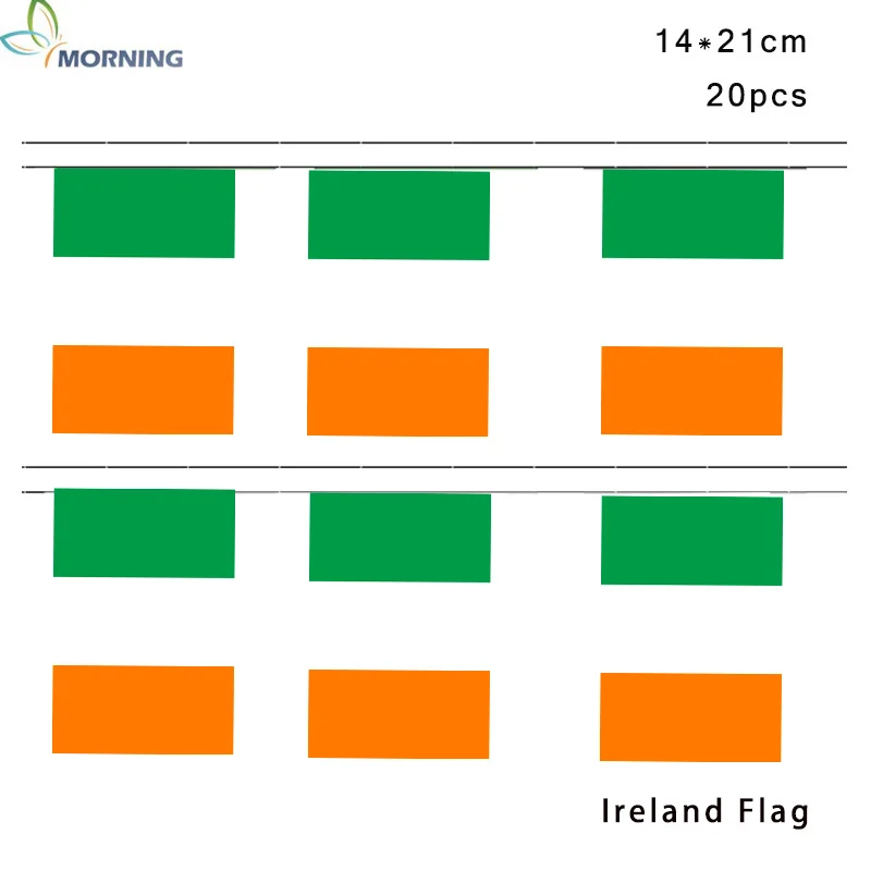 

Утром 20 шт. Ирландский национальный флаг 14*21 см