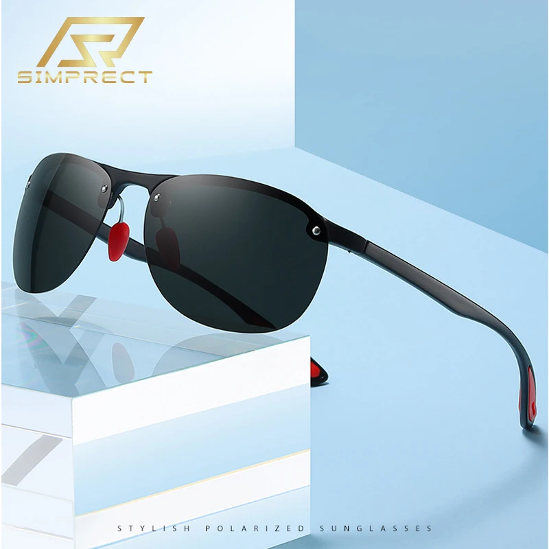 

SIMPRECT 2020 TR90 поляризационные очки солнцезащитные мужские мода бренд ретро пилот антибликовые очки мужские высокое качество винтажные солнце...