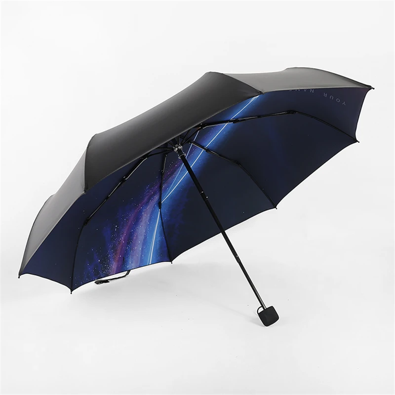 Японский аниме мультфильм ваше имя. Зонт от солнца и дождя портативный складной