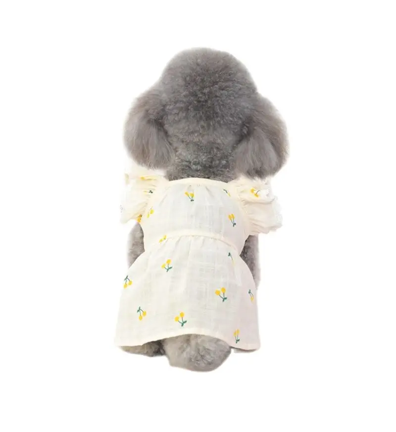 Летнее платье для собак шляпа кепка кошек щенков одежда маленьких йоркширских