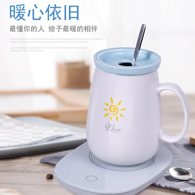 

Mo Bean Coffee Mug Cup Warmer Insulation USB 55 C Thermostat Coaster Tea Milk Glass Electric Constant Heater for Home Office