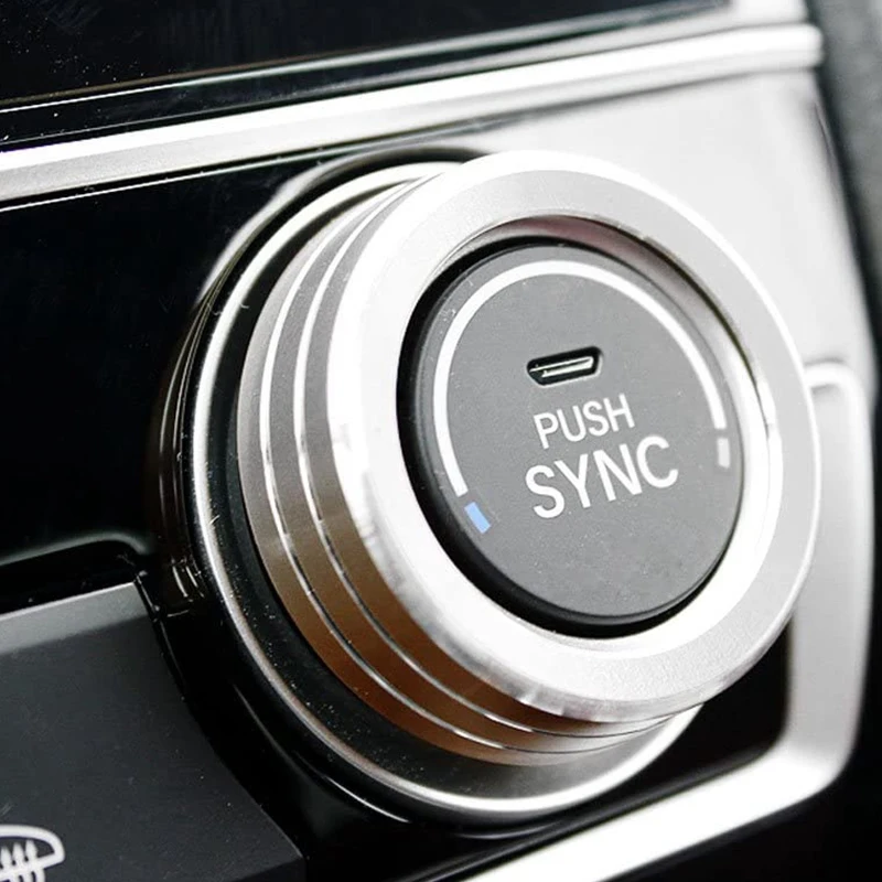 2 шт. Серебряный AC климат-контроль кольцо ручки крышки совместимы для 2016-Up 10Th Gen Honda