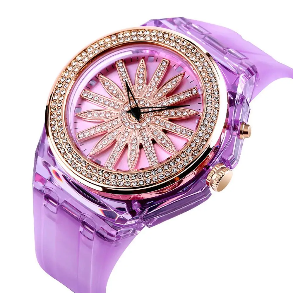 

SKMEI 1536 Woman Quartz Watch Dial Colorful LED Backlight Wrist Watches Wrist Bracelet