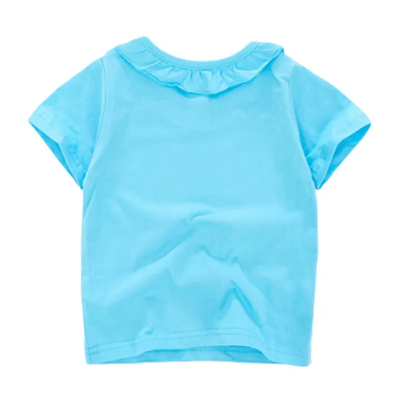 

T Shirt 2021Summer Girls Children Tops Kids Cartoon Cotton Printing Clothing Short Sleeves Clothes Baby Leisure Sport Tee 2-7 y