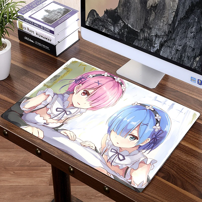 Большой коврик для мыши FFFAS 60x40 см Re:0 Ram Rem Gamer игровой удлиненный офисный ноутбука