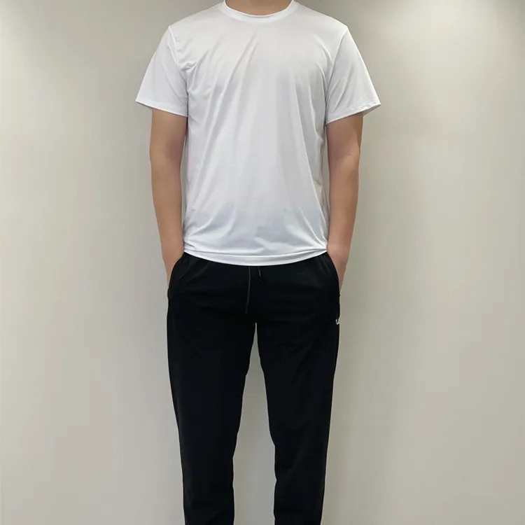 

2021 new Feijia men's sports breathable suit round neck casual top elastic Leggings 1217