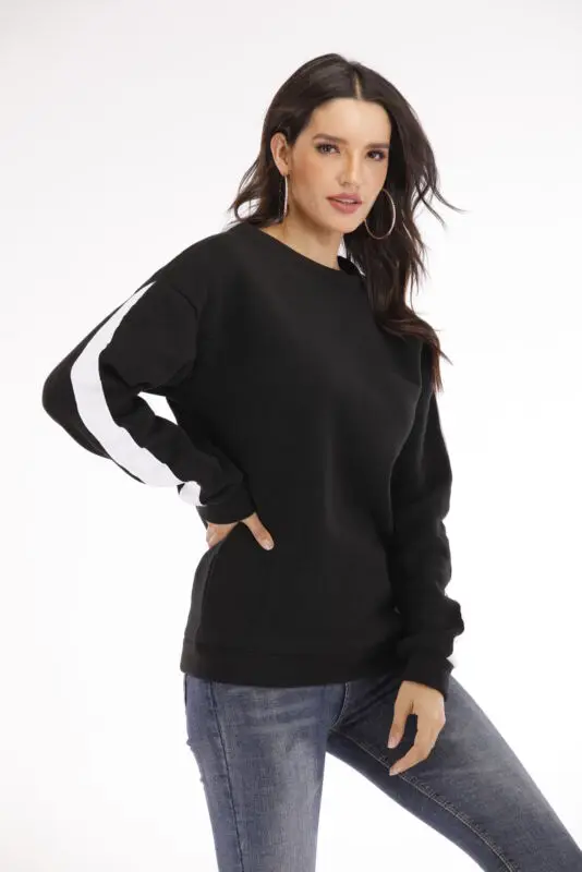 Женский Пушистый свитер джемпер однотонный свитшот с длинным рукавом пуловер