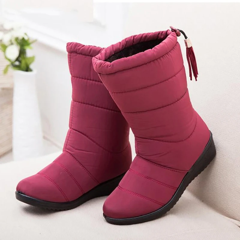 

2020 Snow Boots Waterproof Ankle Boots For Women Boots Female Winter Shoes Women Booties Plush Warm Women Winter Boots Mujer452